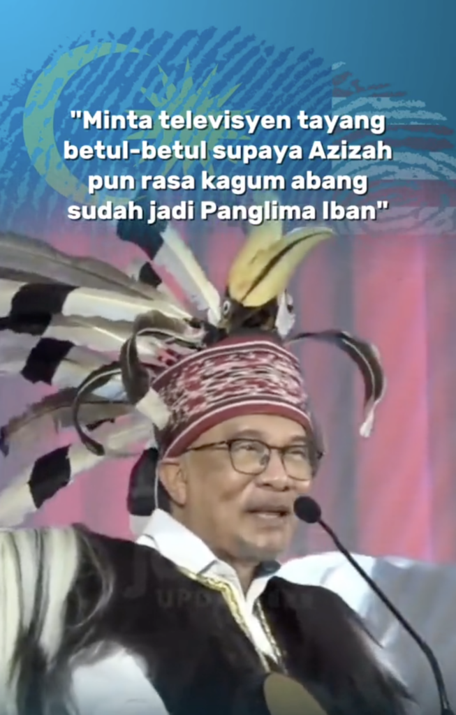 Minta TV Tayang Supaya Azizah Kagum Dengan Baju Panglima Iban, PMX Curi Tumpuan Ramai